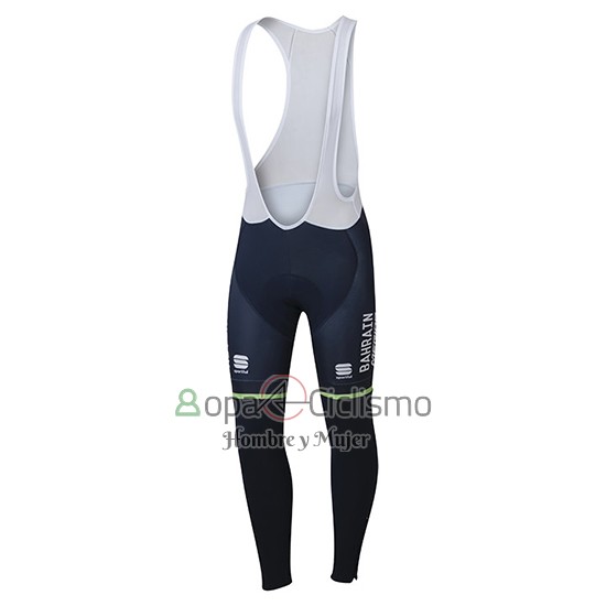 Bahrain Merida Ropa Ciclismo Culotte Largo 2017 Mangas Largas Rojo